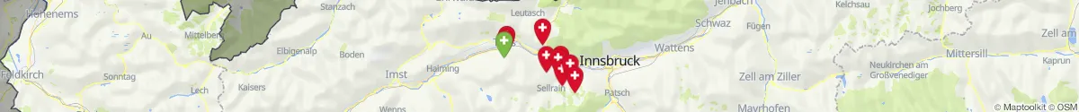 Kartenansicht für Apotheken-Notdienste in der Nähe von Hatting (Innsbruck  (Land), Tirol)